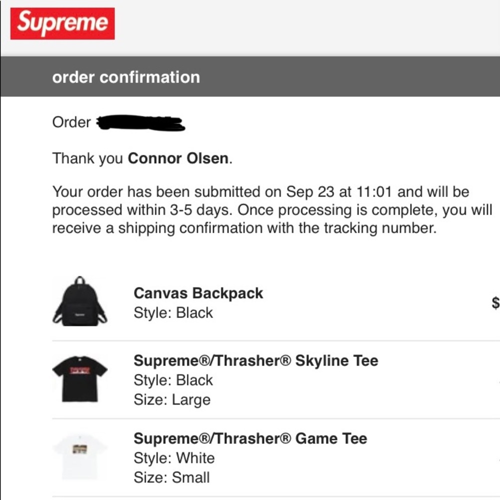 Supreme x Thrasher Game Tee - Picture 5 of 5